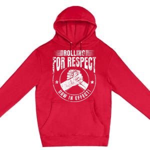 UAW Worker Rolling For Respect UAW In Effect Union Laborer Premium Pullover Hoodie