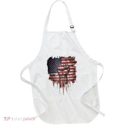 United We Stand Patriotic Gift Usa Flag Full-Length Apron With Pockets