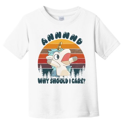 Unicorse Why Should I Care Cute Vintage Toddler T-Shirt