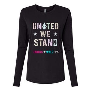 United We Stand Unity Over Division Kamala Harris Walz Myodb Womens Cotton Relaxed Long Sleeve T-Shirt