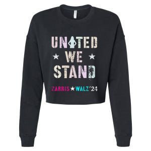 United We Stand Unity Over Division Kamala Harris Walz Myodb Cropped Pullover Crew