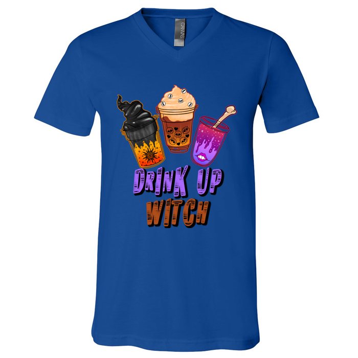 Up Witch S Outfit For Halloween Night And Gift V-Neck T-Shirt