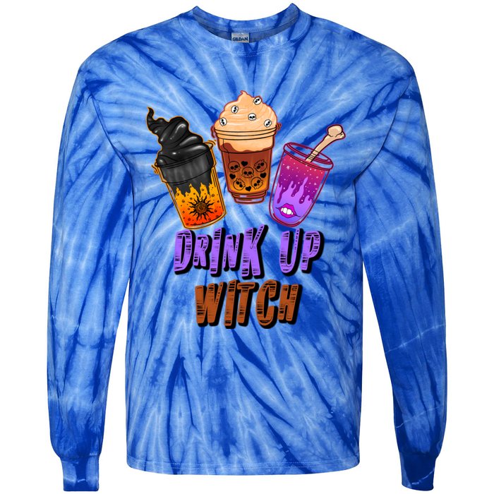 Up Witch S Outfit For Halloween Night And Gift Tie-Dye Long Sleeve Shirt