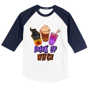 Up Witch S Outfit For Halloween Night And Gift Baseball Sleeve Shirt