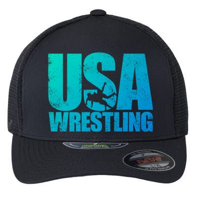 Usa Wrestling S Wrestling Team Patriot Usa Wrestler Cute Gift Flexfit Unipanel Trucker Cap