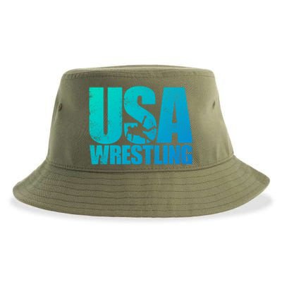 Usa Wrestling S Wrestling Team Patriot Usa Wrestler Cute Gift Sustainable Bucket Hat