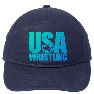 Usa Wrestling S Wrestling Team Patriot Usa Wrestler Cute Gift 7-Panel Snapback Hat