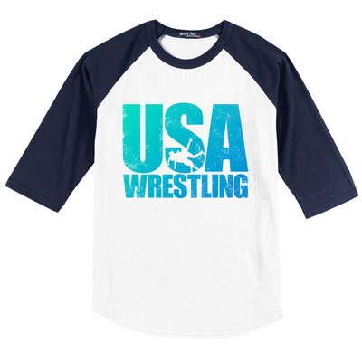 Usa Wrestling S Wrestling Team Patriot Usa Wrestler Cute Gift Baseball Sleeve Shirt