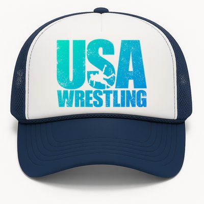 Usa Wrestling S Wrestling Team Patriot Usa Wrestler Cute Gift Trucker Hat