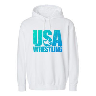 Usa Wrestling S Wrestling Team Patriot Usa Wrestler Cute Gift Garment-Dyed Fleece Hoodie