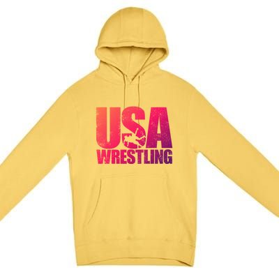 Usa Wrestling S Wrestling Team Patriot Usa Wrestler Cute Gift Premium Pullover Hoodie