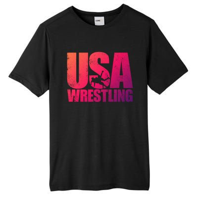 Usa Wrestling S Wrestling Team Patriot Usa Wrestler Cute Gift Tall Fusion ChromaSoft Performance T-Shirt