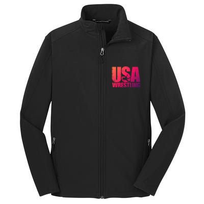 Usa Wrestling S Wrestling Team Patriot Usa Wrestler Cute Gift Core Soft Shell Jacket