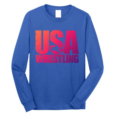 Usa Wrestling S Wrestling Team Patriot Usa Wrestler Cute Gift Long Sleeve Shirt