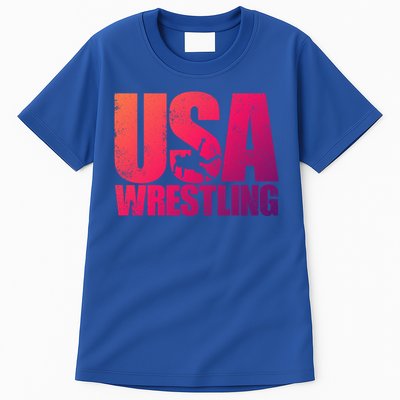 Usa Wrestling S Wrestling Team Patriot Usa Wrestler Cute Gift Tall T-Shirt