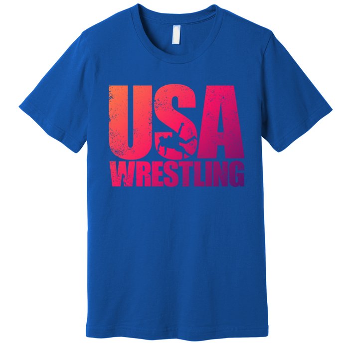 Usa Wrestling S Wrestling Team Patriot Usa Wrestler Cute Gift Premium T-Shirt