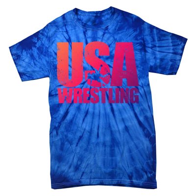 Usa Wrestling S Wrestling Team Patriot Usa Wrestler Cute Gift Tie-Dye T-Shirt