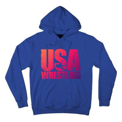 Usa Wrestling S Wrestling Team Patriot Usa Wrestler Cute Gift Tall Hoodie