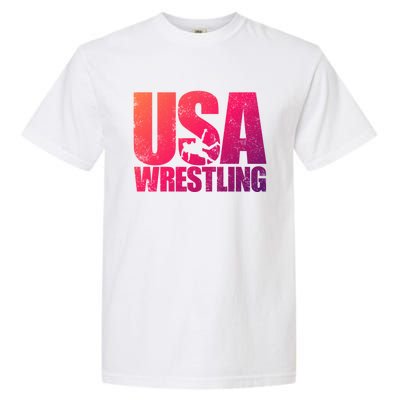 Usa Wrestling S Wrestling Team Patriot Usa Wrestler Cute Gift Garment-Dyed Heavyweight T-Shirt