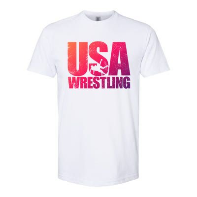 Usa Wrestling S Wrestling Team Patriot Usa Wrestler Cute Gift Softstyle® CVC T-Shirt