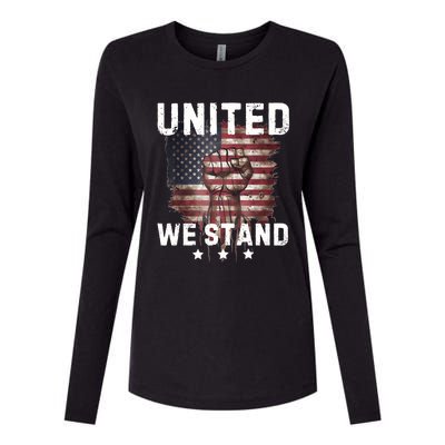 United We Stand Patriotic Gift For Usa Flag Womens Cotton Relaxed Long Sleeve T-Shirt