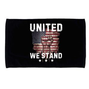 United We Stand Patriotic Gift For Usa Flag Microfiber Hand Towel