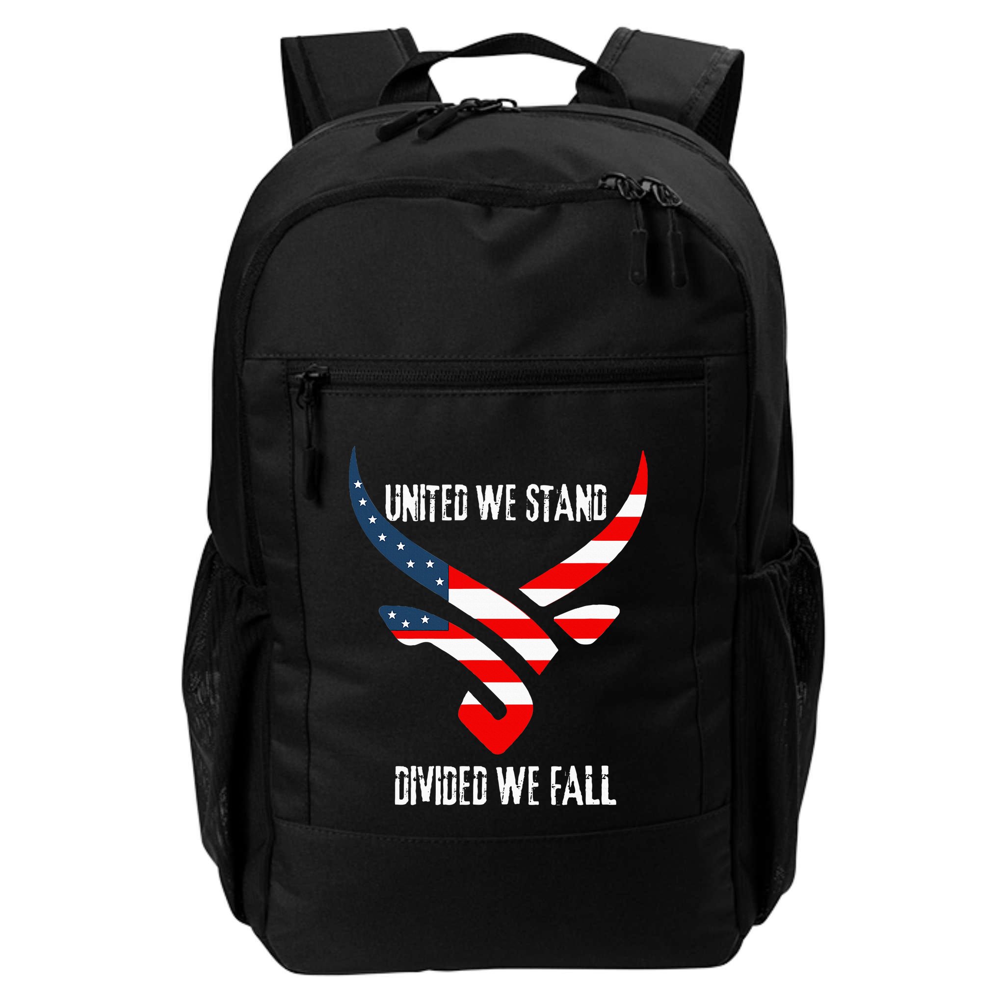 United We Stand Divided We Fall Usa Flag Backpack