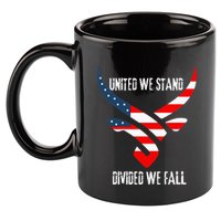 United We Stand Divided We Fall Usa Flag 11oz C Handle Ceramic Mug