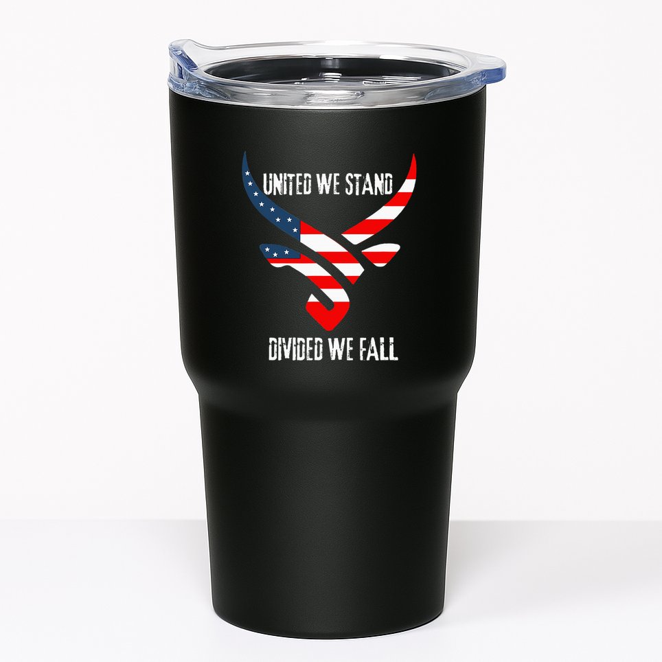 United We Stand Divided We Fall Usa Flag Tumbler