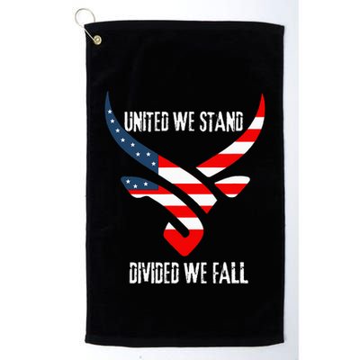 United We Stand Divided We Fall Usa Flag Golf Towel