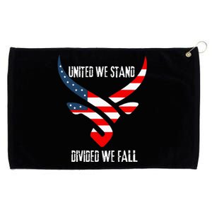 United We Stand Divided We Fall Usa Flag Grommeted Golf Towel