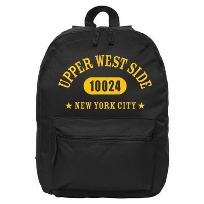 UPPER WEST SIDE 10024 NEW YORK CITY NYC Athletic Design 16 in Basic Backpack
