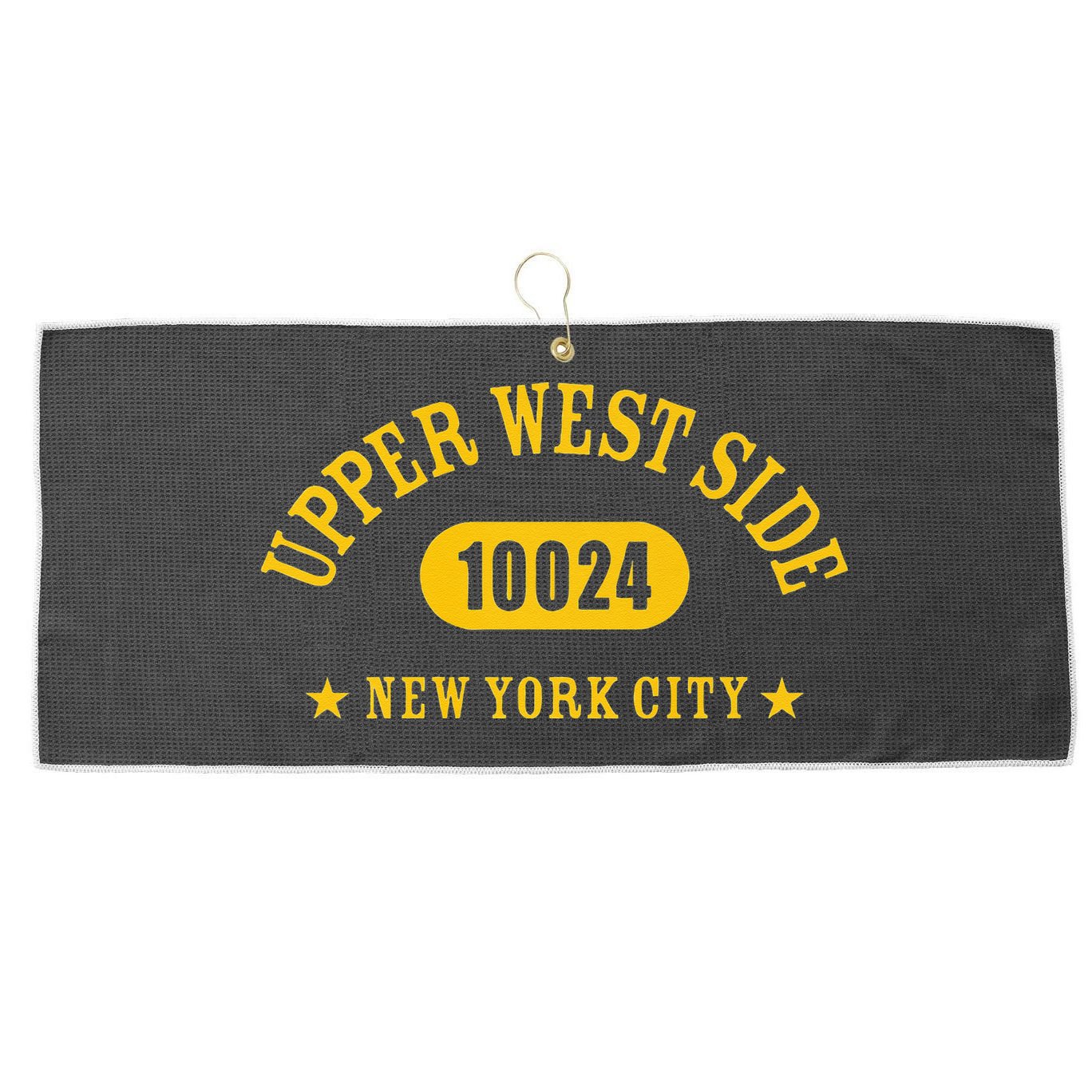 UPPER WEST SIDE 10024 NEW YORK CITY NYC Athletic Design Large Microfiber Waffle Golf Towel
