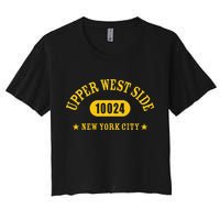 UPPER WEST SIDE 10024 NEW YORK CITY NYC Athletic Design Women's Crop Top Tee