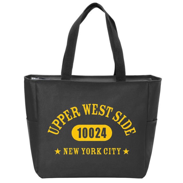 UPPER WEST SIDE 10024 NEW YORK CITY NYC Athletic Design Zip Tote Bag