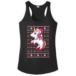 Unicorn With Santa Hat For Funny Xmas Unicorn Apparel Gift Ladies PosiCharge Competitor Racerback Tank