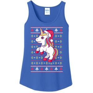 Unicorn With Santa Hat For Funny Xmas Unicorn Apparel Gift Ladies Essential Tank