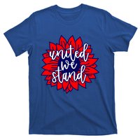 United We Stand Cute Patriotic Gift Flag Sunflower America Funny Gift T-Shirt