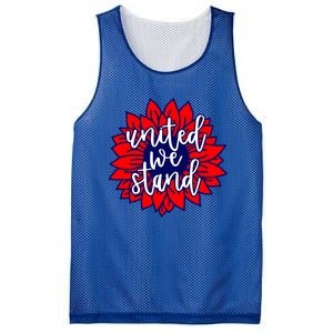 United We Stand Cute Patriotic Gift Flag Sunflower America Funny Gift Mesh Reversible Basketball Jersey Tank