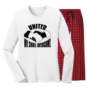 United We Shall Overcome Civil Rights Women's Long Sleeve Flannel Pajama Set 