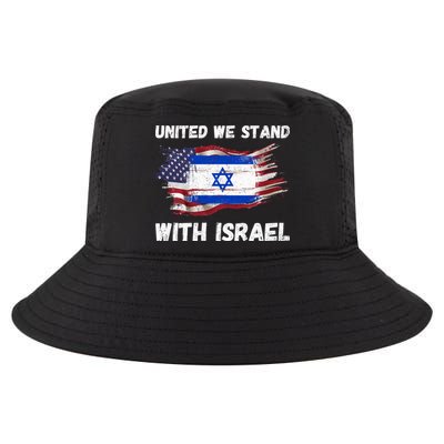 United We Stand With Israel Israeli American USA Flag Cool Comfort Performance Bucket Hat