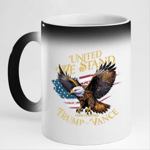 United We Stand Support Trump Vance 2024 11oz Black Color Changing Mug