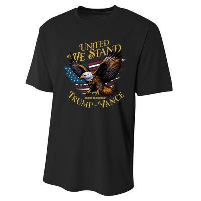 United We Stand Support Trump Vance 2024 Performance Sprint T-Shirt