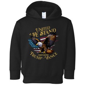 United We Stand Support Trump Vance 2024 Toddler Hoodie