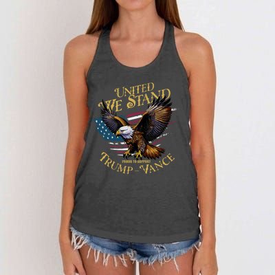 United We Stand Support Trump Vance 2024 Women's Knotted Racerback Tank