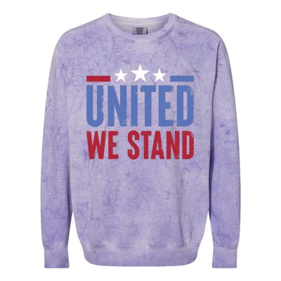 United We Stand Independence Day Graphic Colorblast Crewneck Sweatshirt