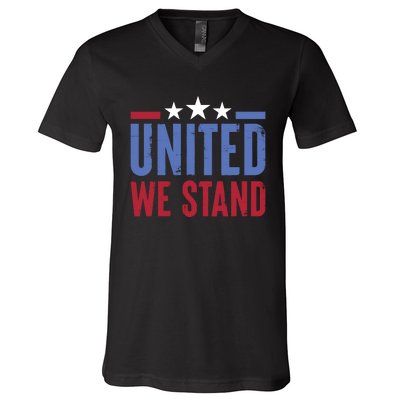 United We Stand Independence Day Graphic V-Neck T-Shirt