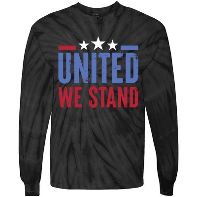 United We Stand Independence Day Graphic Tie-Dye Long Sleeve Shirt