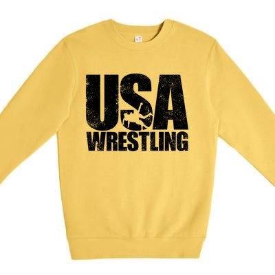 Usa Wrestling S Wrestling Team Patriot Usa Wrestler Cute Gift Premium Crewneck Sweatshirt