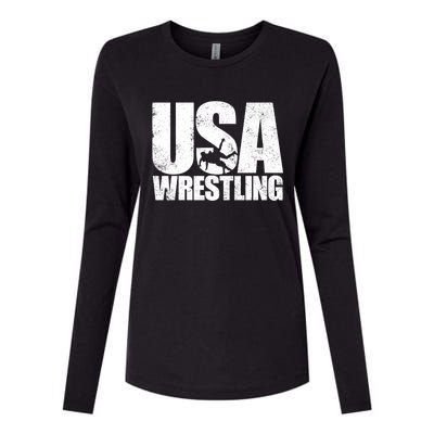 Usa Wrestling S Wrestling Team Patriot Usa Wrestler Cute Gift Womens Cotton Relaxed Long Sleeve T-Shirt